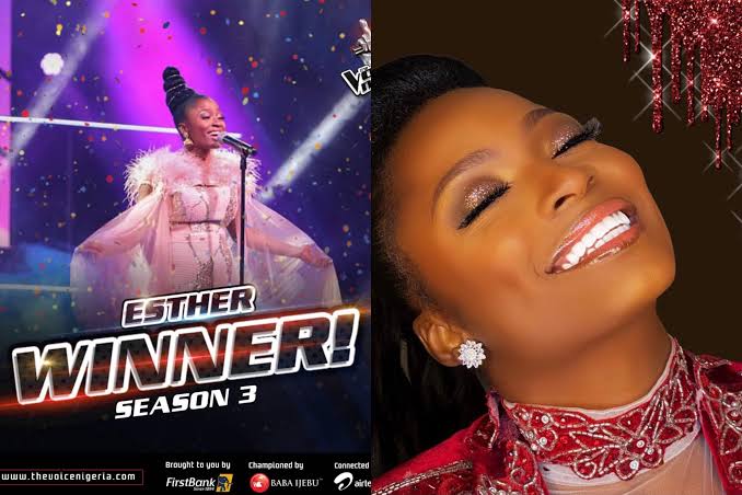 CONGRATULATIONS!! Esther Wins The Voice Nigeria Season 3